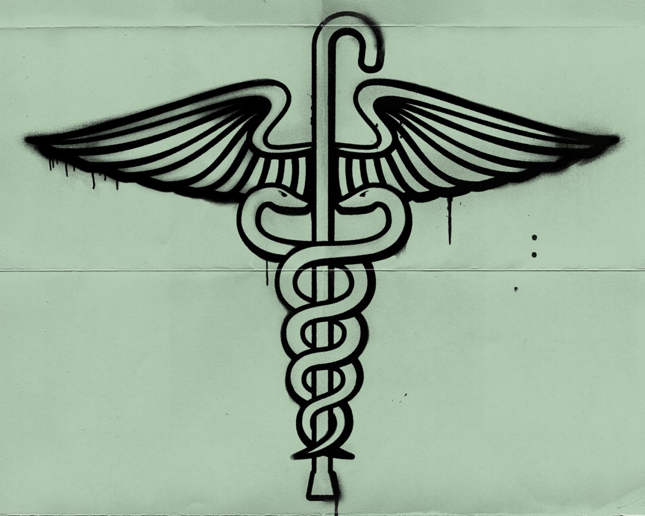 Змеи на трости — граффити обои