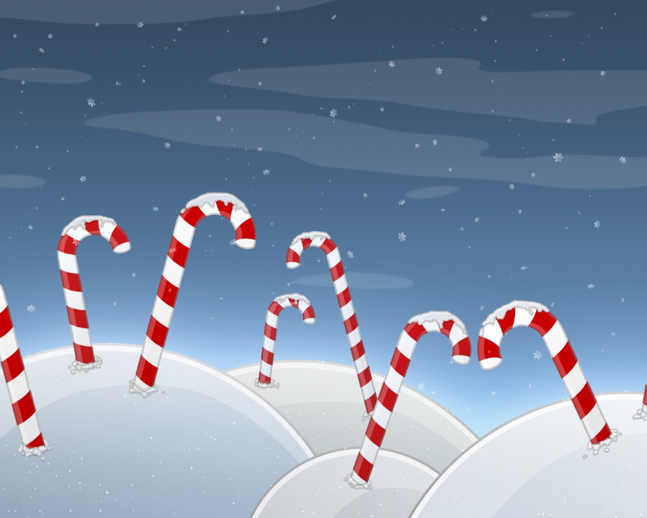 Леденцы в сугробах обои