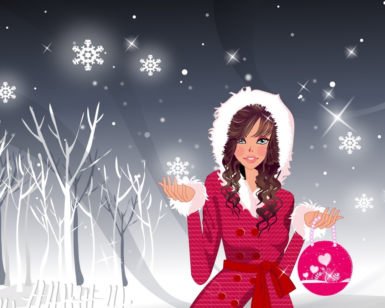 Модный новый год обои