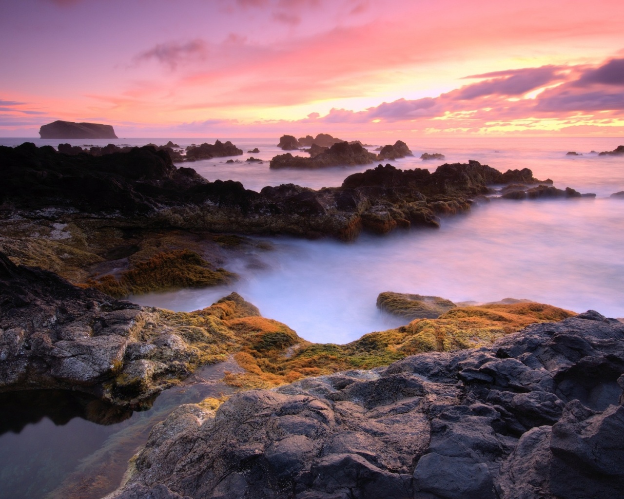 Острова в тумане обои