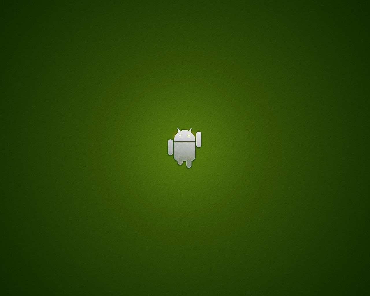 Логотип Android на зеленом фоне обои