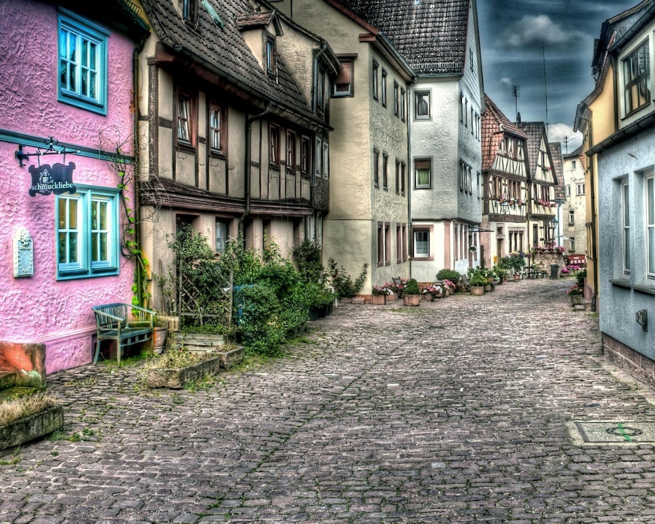 Старый городок обои