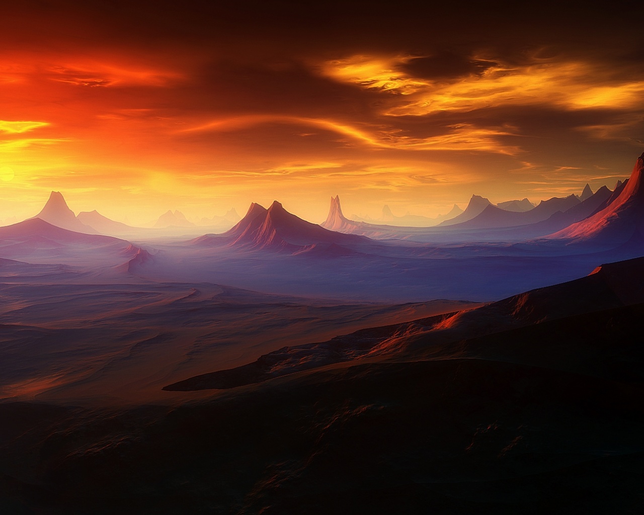 Инопланетный ландшафт обои