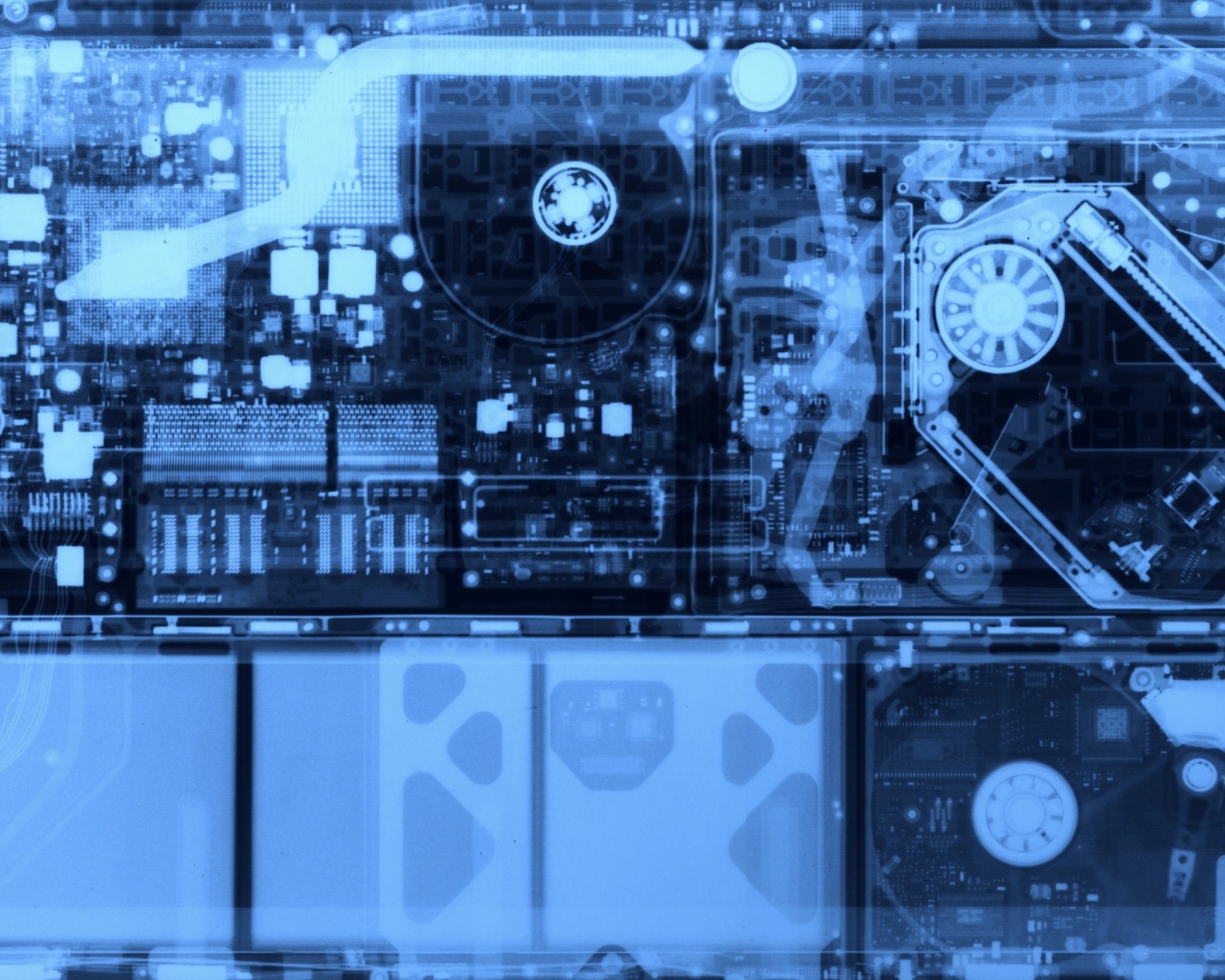 Рентгеновский снимок ноутбука обои