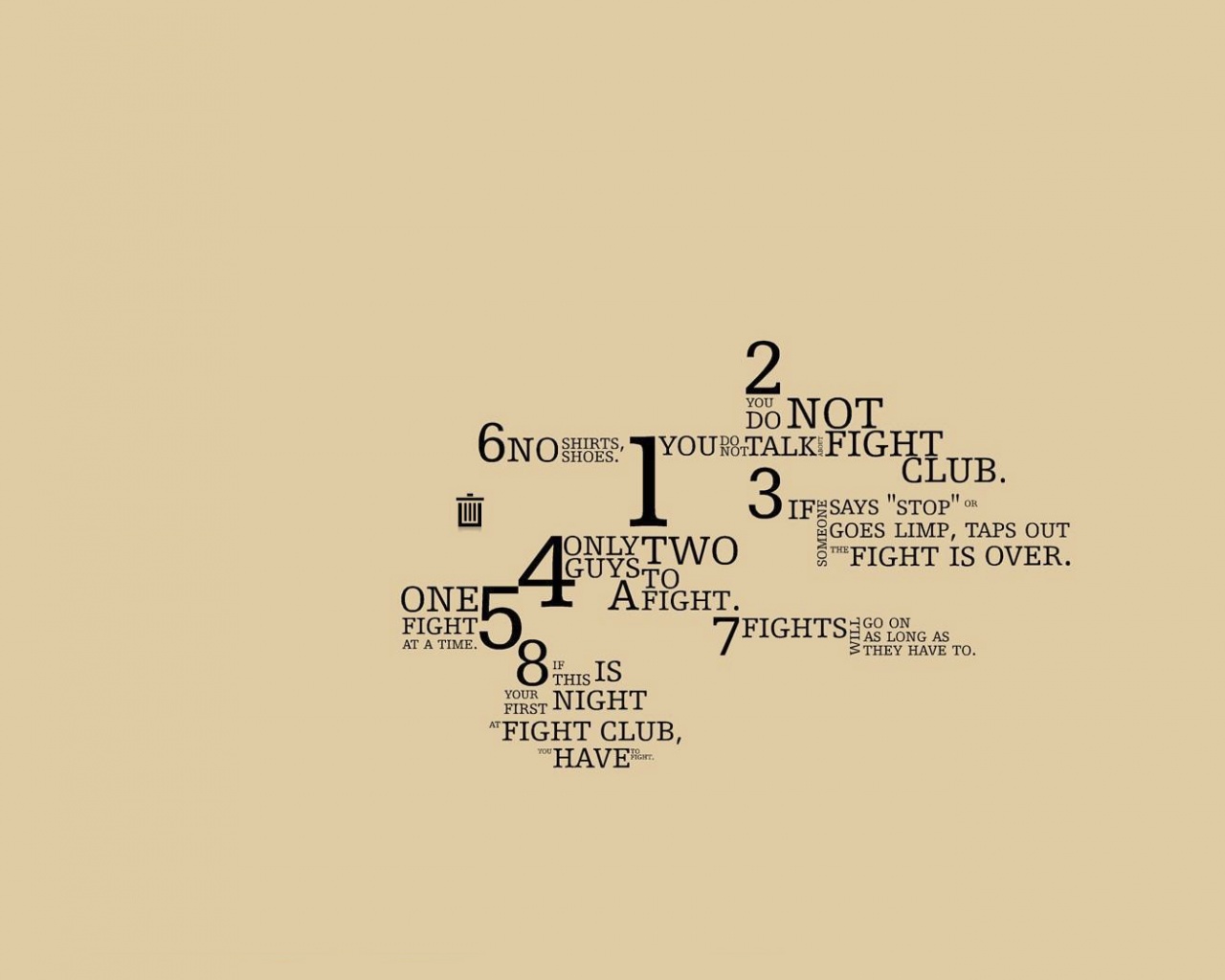 Правила бойцовского клуба обои
