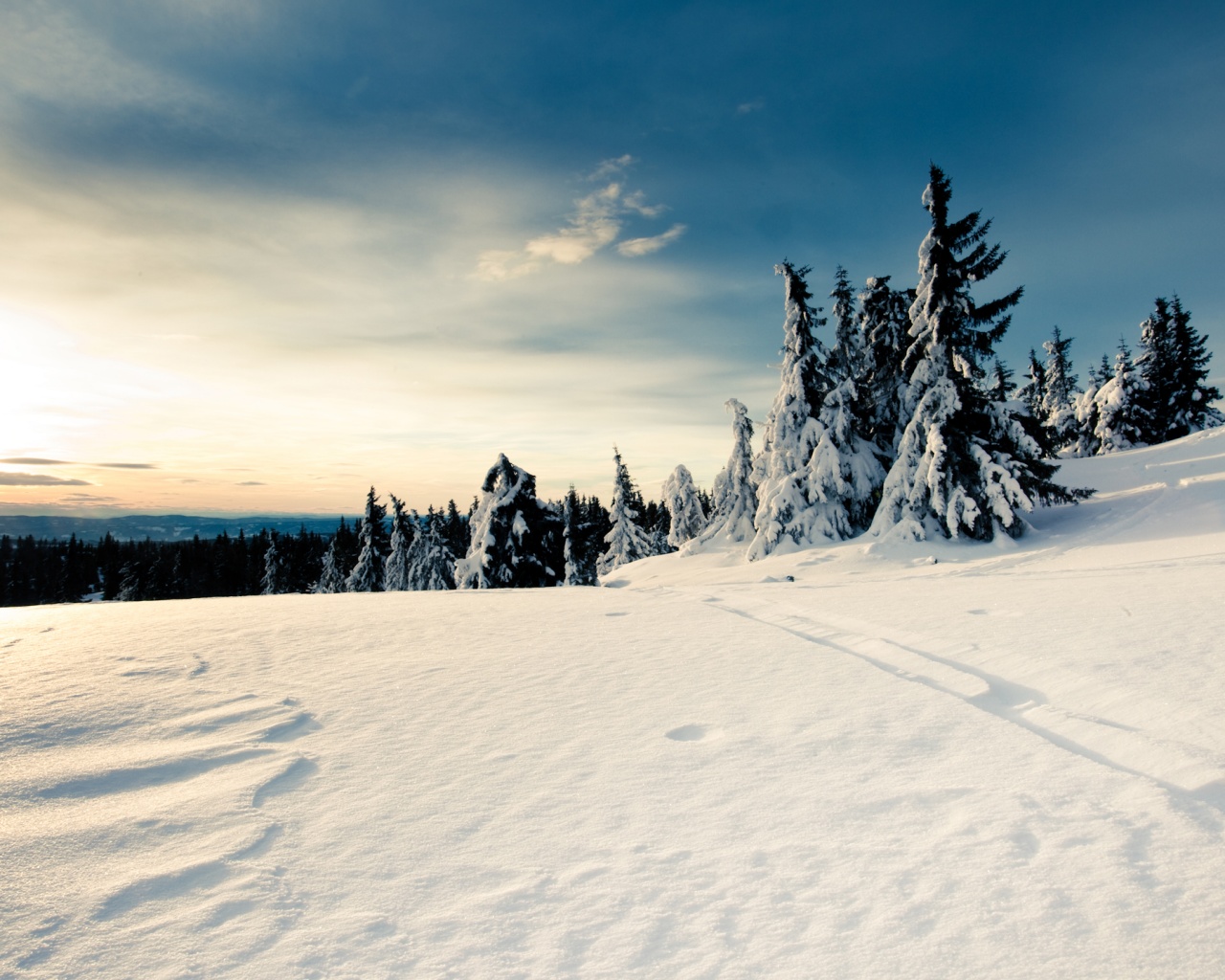 Зимние просторы обои