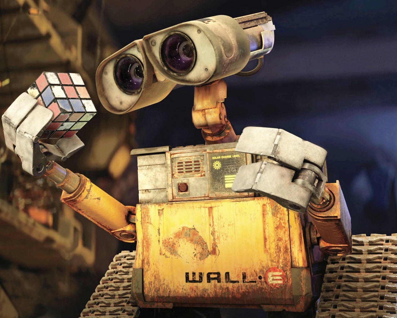 Валли и кубик Рубика обои