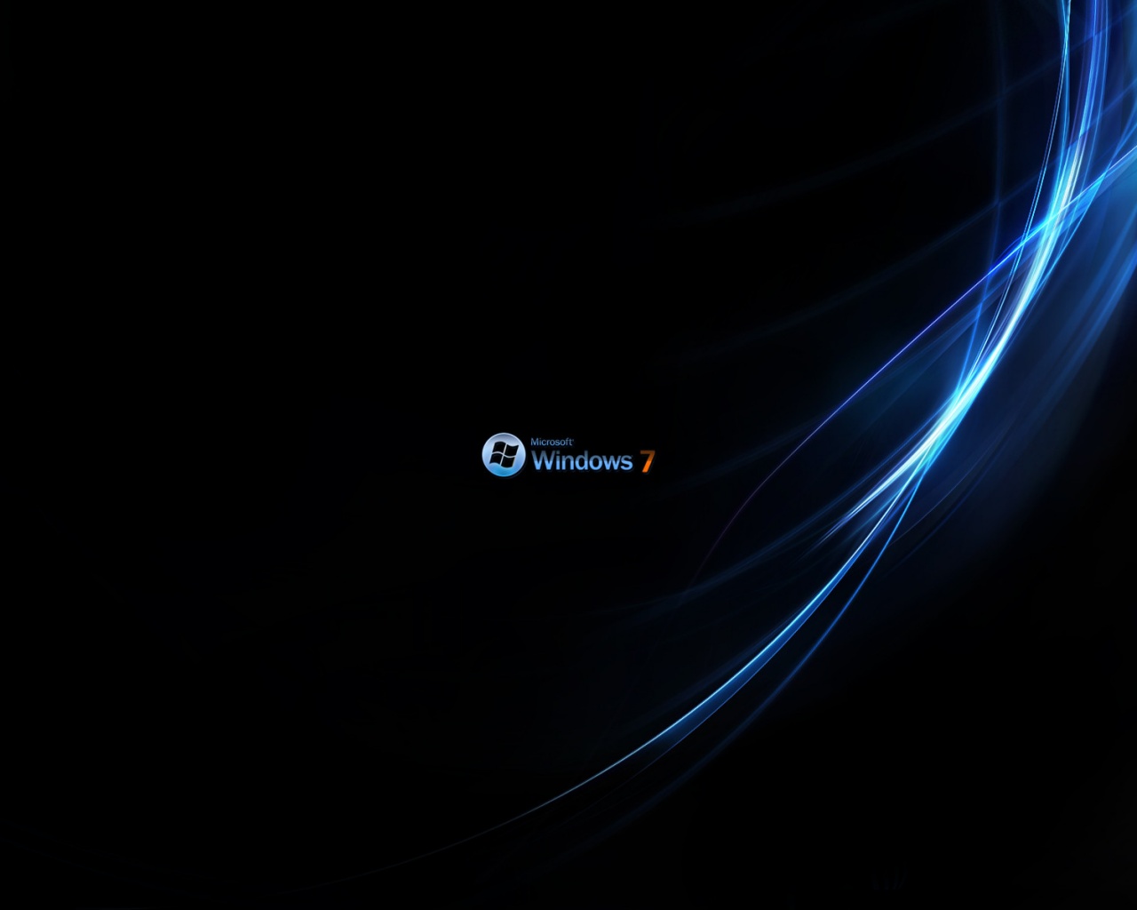 Темный фон Windows 7 обои