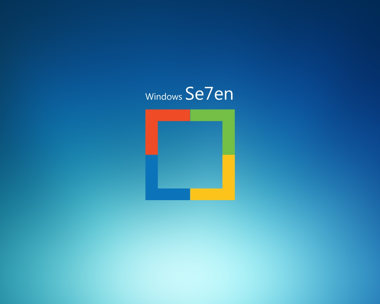 Квадратное лого Windows Seven обои