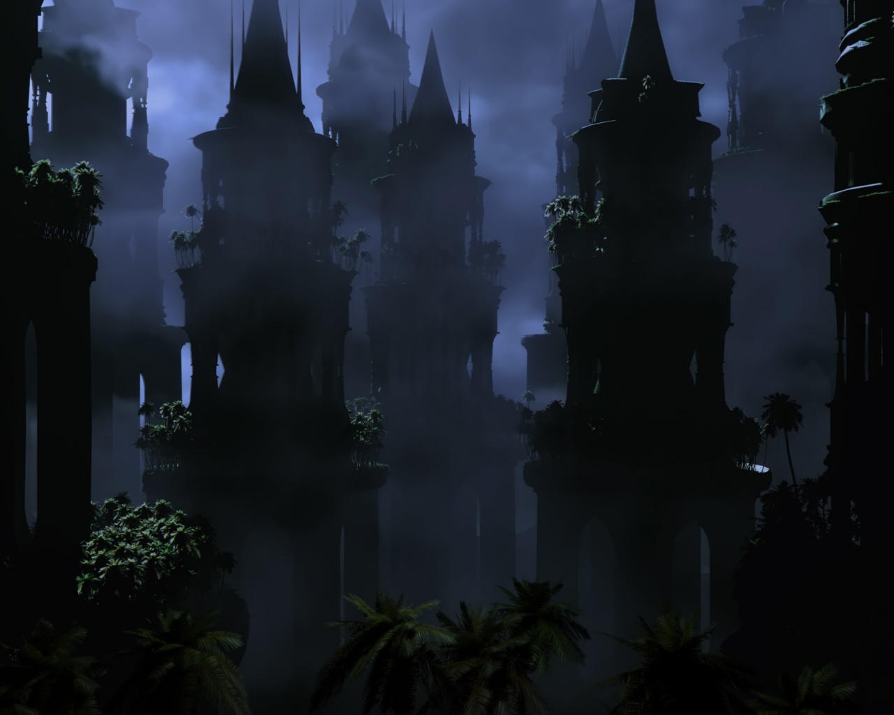 Заброшенные башни обои