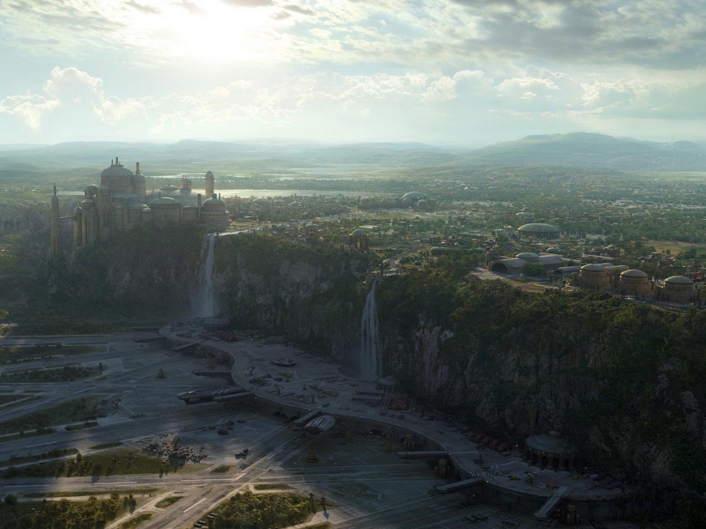 Космопорт в джунглях обои