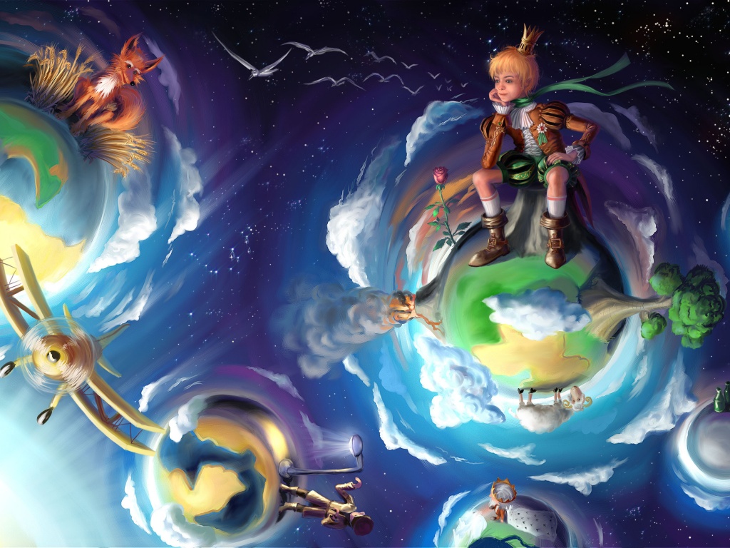 Арт на сказку Маленький Принц обои