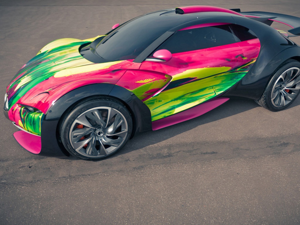 Раскрашенный спорткар ситроен обои