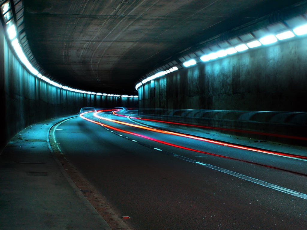 Огни в тоннеле обои