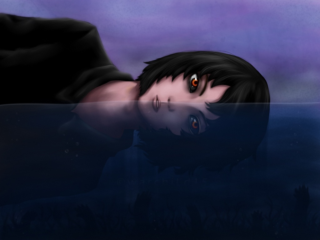 Девочка в воде обои