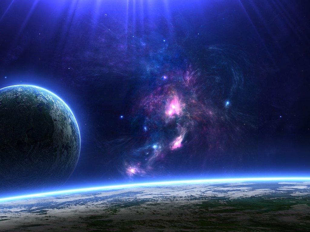 Розовая туманность обои