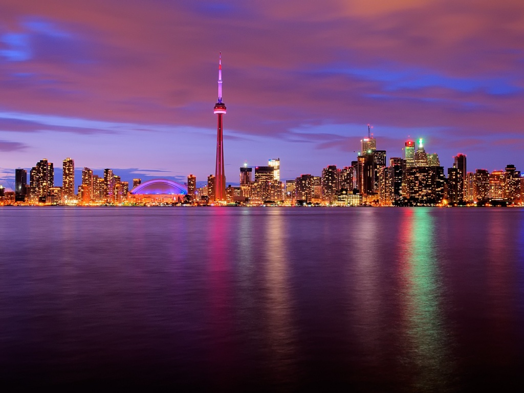 Ночной Торонто обои