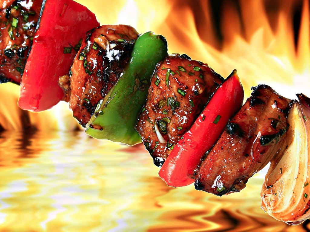 Сочный шашлычок обои