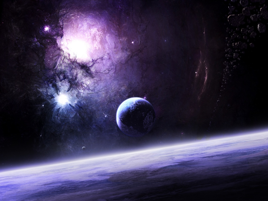 Черный космический туман обои