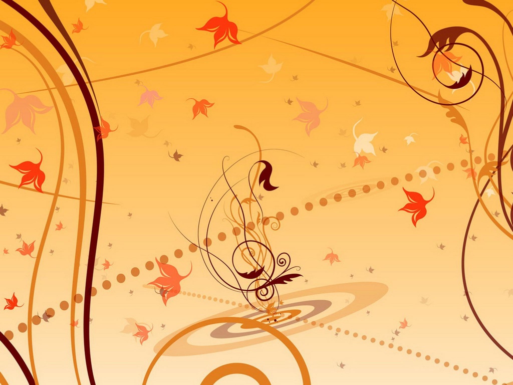 Цветы и завитки обои