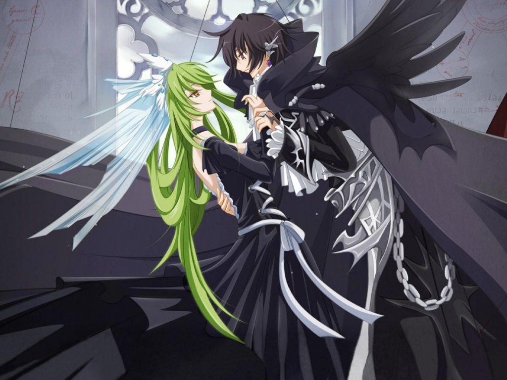 Танец под витражом обои