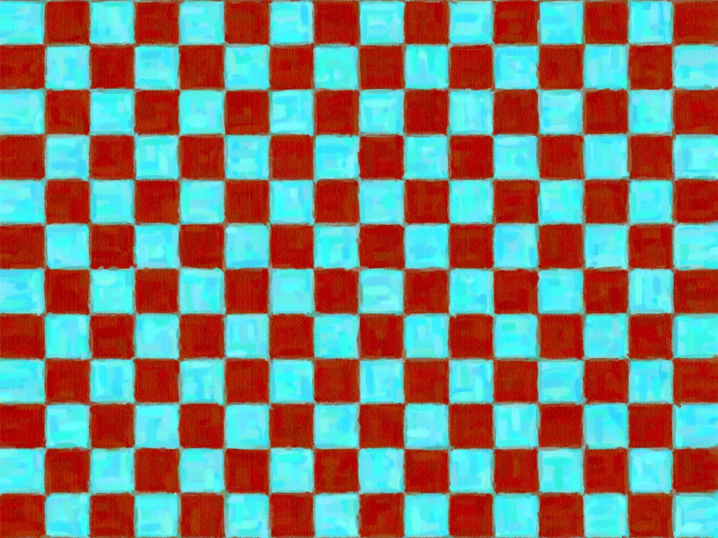 Рисованные красно-голубые клетки обои
