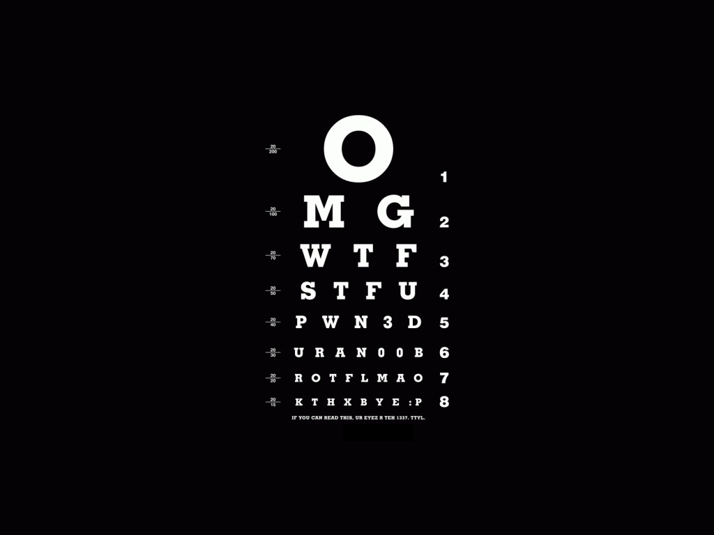 Таблица для проверки зрения обои