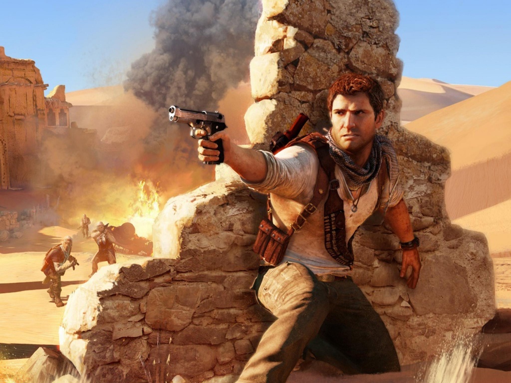 Бой в пустыне обои