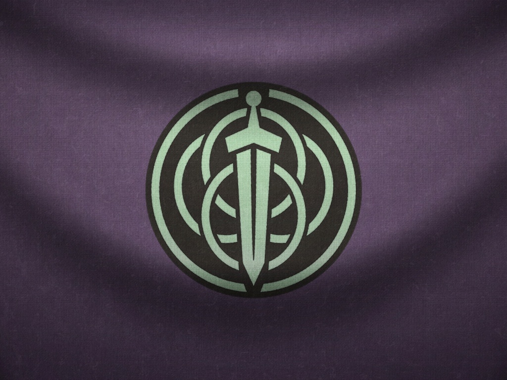 Меч на фоне колец обои