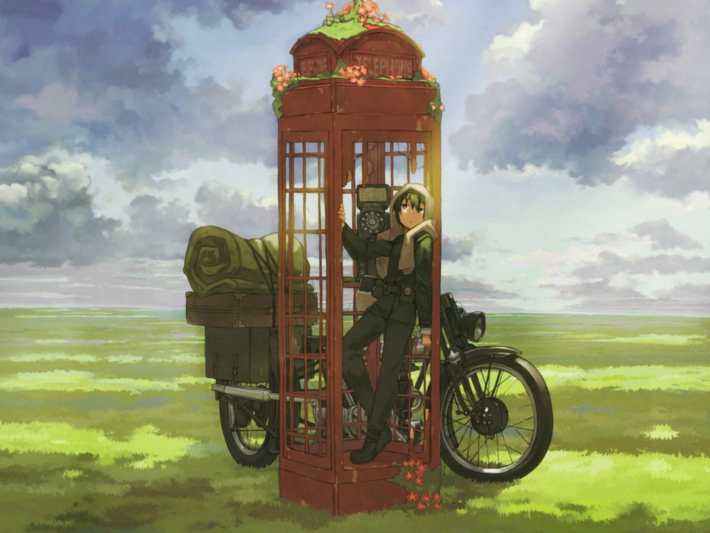 Парень в телефонной будке обои