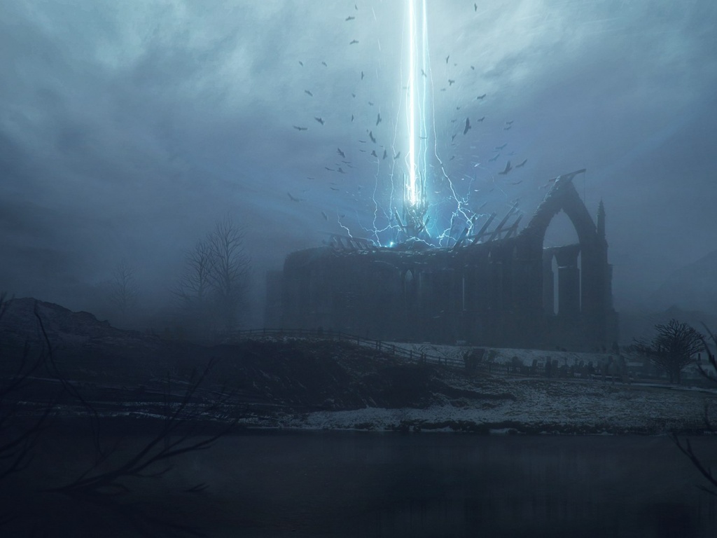 Заброшенный собор обои