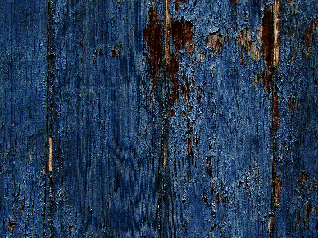 Облупившаяся синяя краска обои