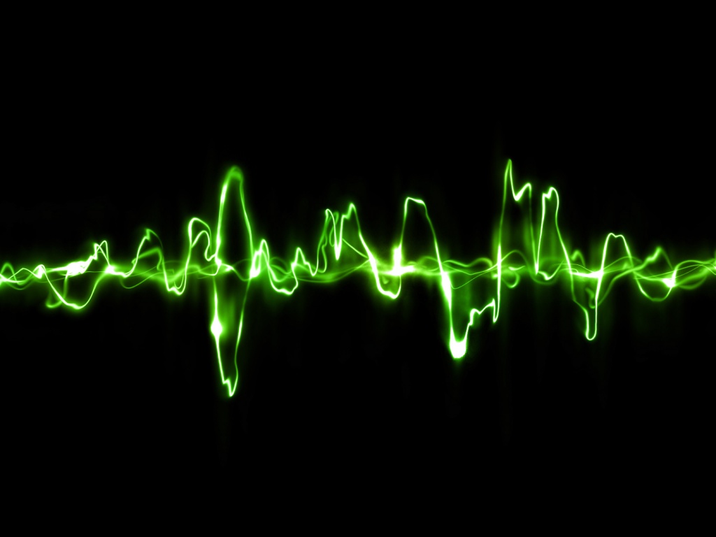 Зеленая пульсирующая волна обои