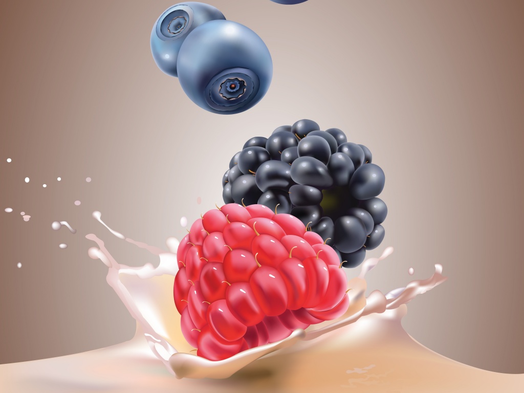 Векторные ягоды обои