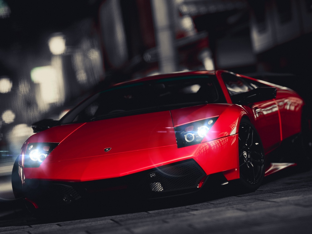 Красная ламборджини мурселаго обои