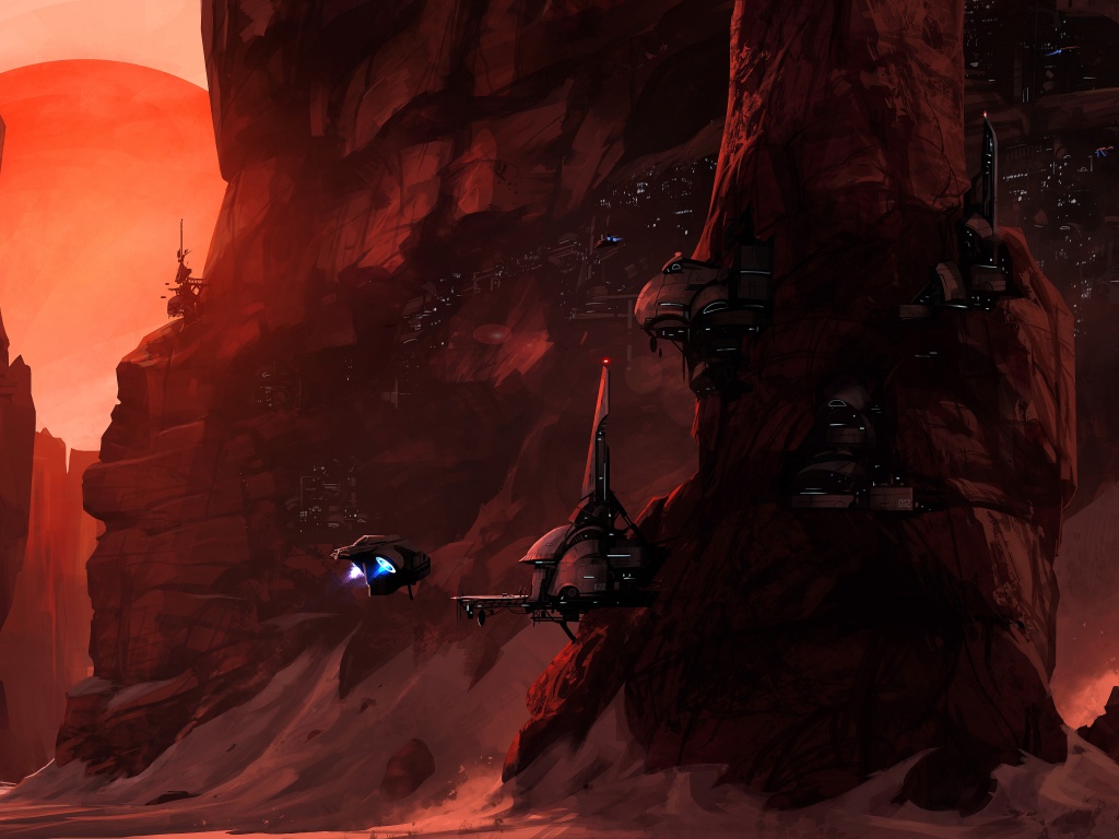 Красные горы обои