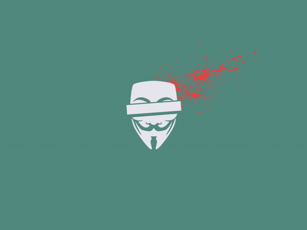 Маска Анонимуса и брызги обои