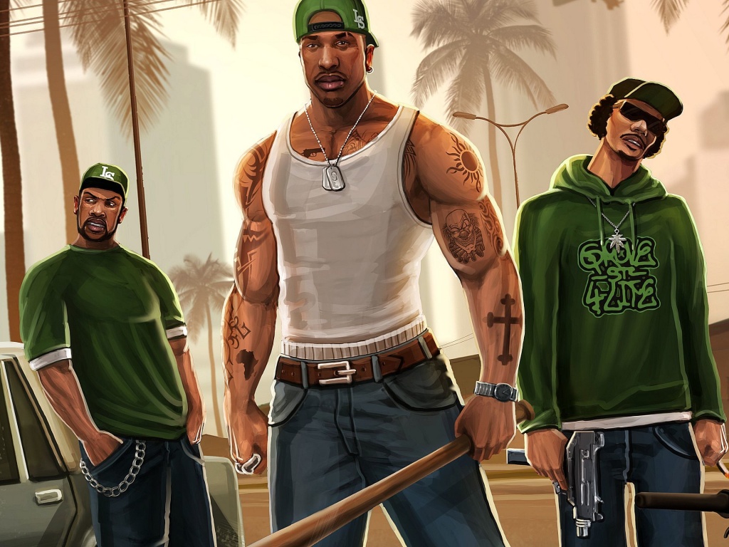 Герои с Грув стрит обои