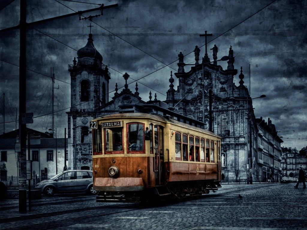 Старинный трамвай обои