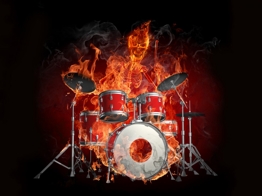 Огненный барабанщик обои