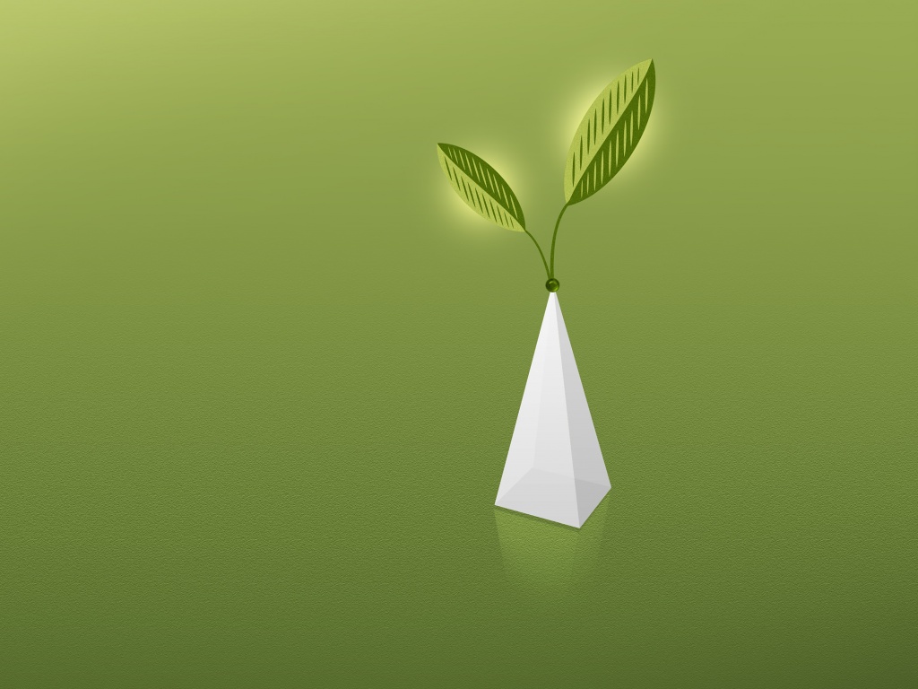 Пирамида и листик обои