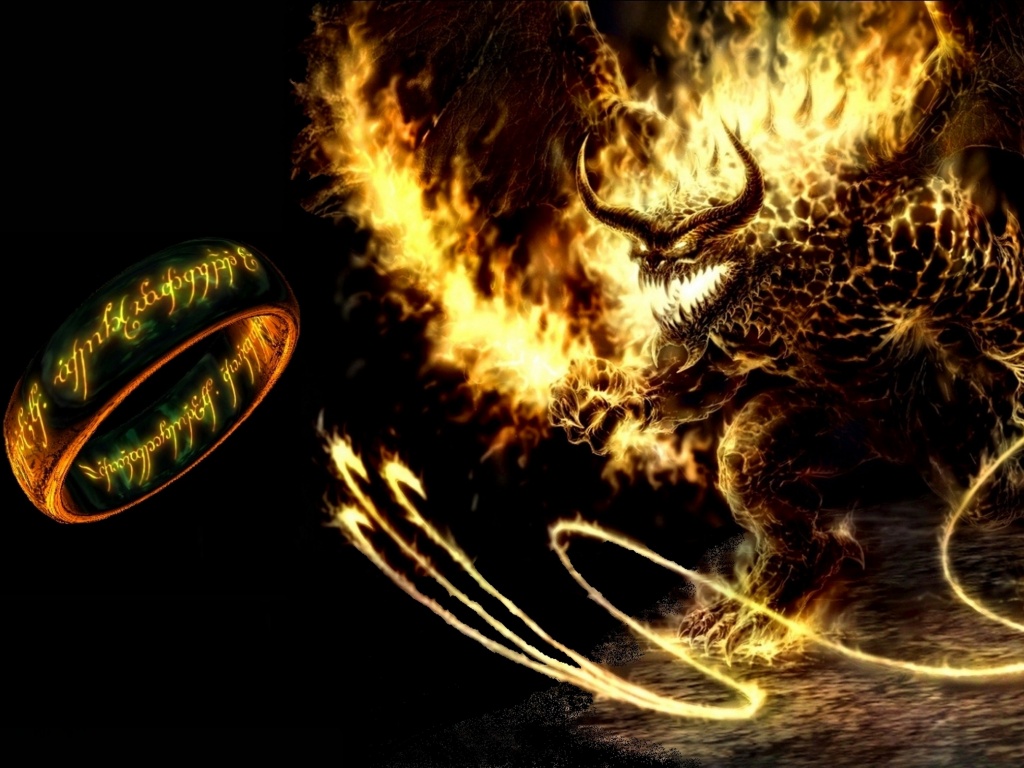 Балрог и Кольцо Всевластия обои