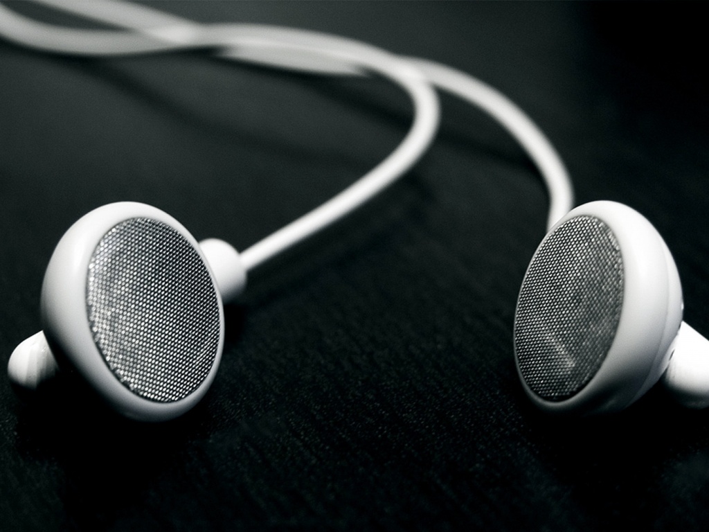 Белые наушники обои