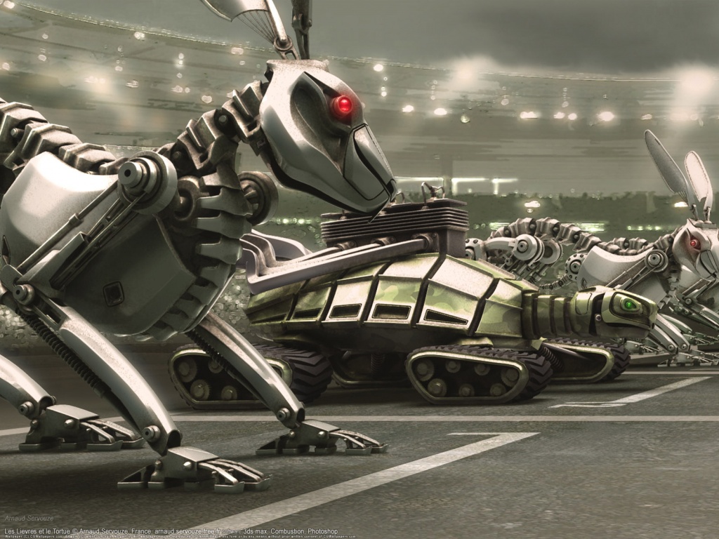 Роботы на старте обои