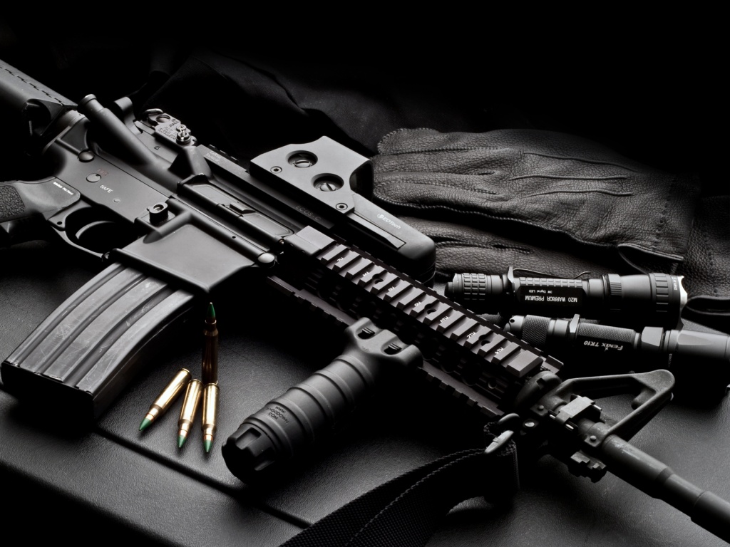 Черный автомат обои