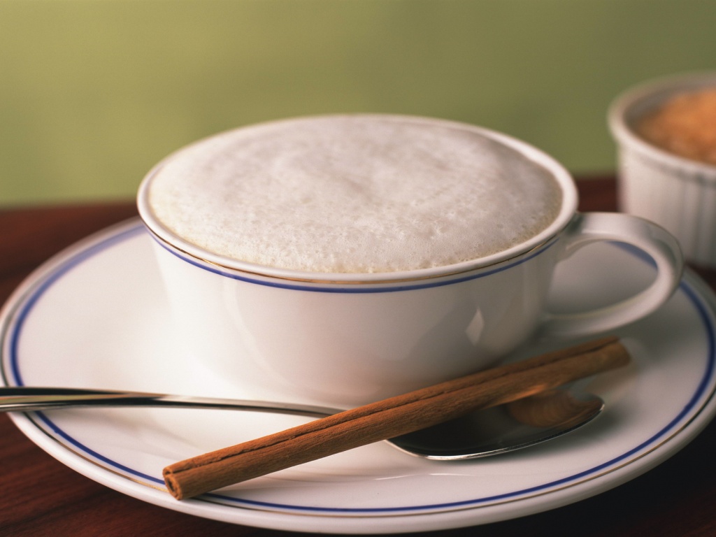 Чашечка кофе с корицей обои