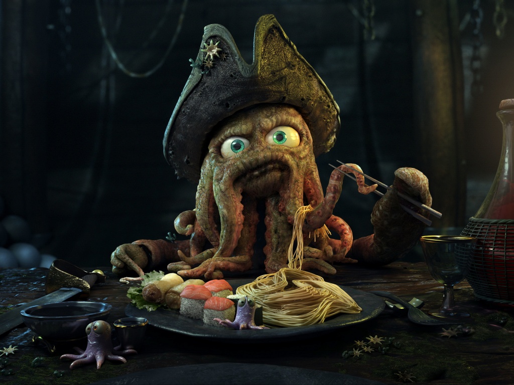 Мультяшный Дэви Джонс обои