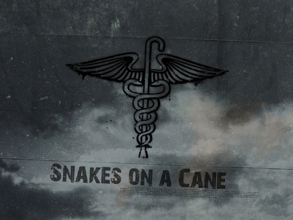 Змеи на трости обои