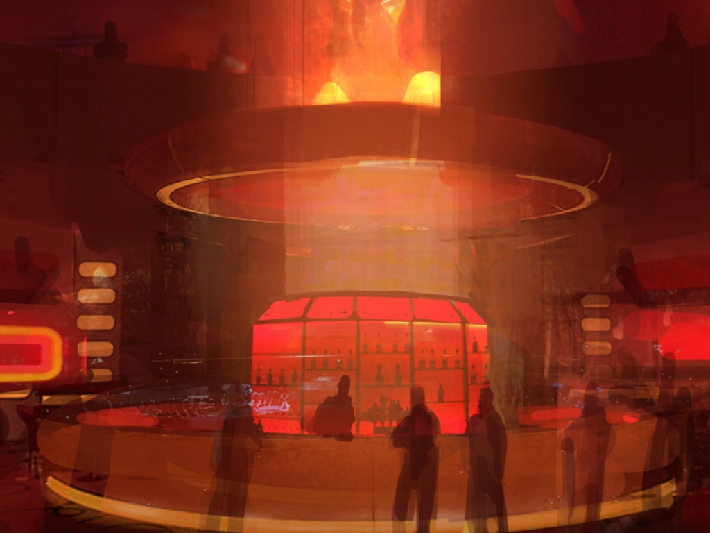 Красный бар из Mass Effect обои