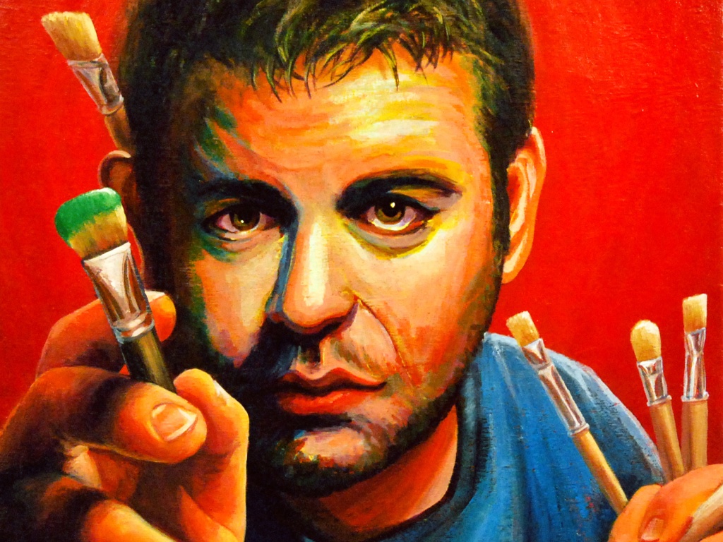 Нарисованный художник обои